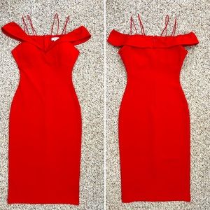 Rare London Red Midi Dress